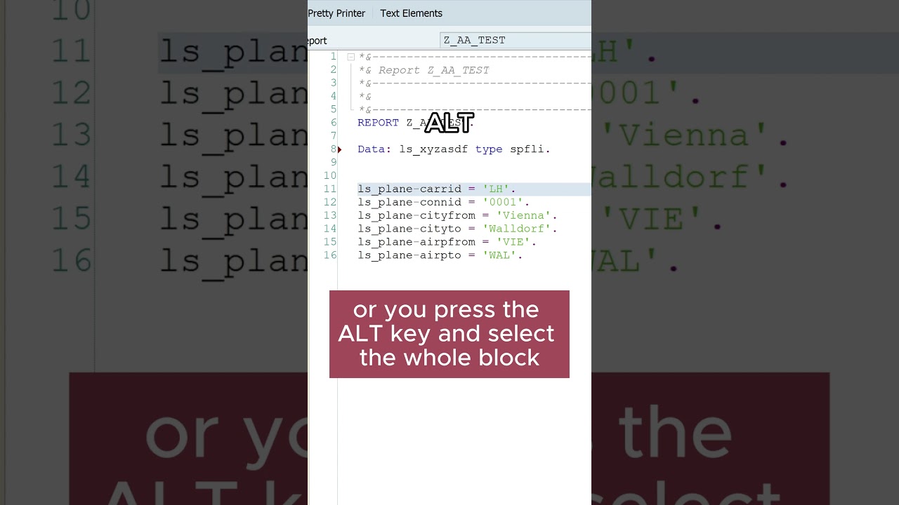 ABAP Trick Block Change in Code #sap #abap #se80