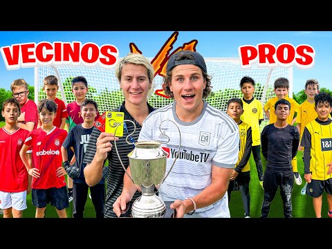 WE'RE PLAYING A SOCCER MATCH! NEIGHBORS VS. PROS! Penalty Kicks