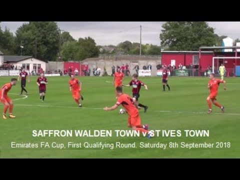 Saffron Walden Town v St Ives Town. FA Cup, Season 2018-19