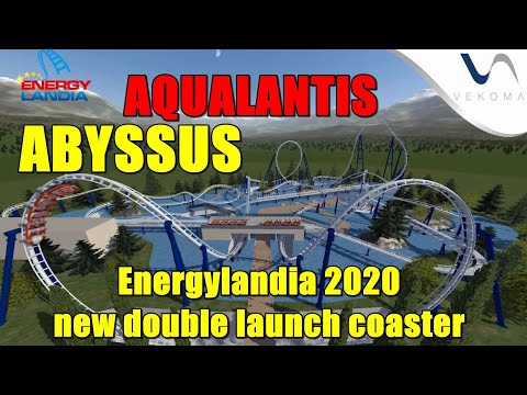 [ PARKI ROZRYWKI ] ABYSSUS new double launch coaster w strefie AQUALANTIS , Energylandia 2020 Vekoma