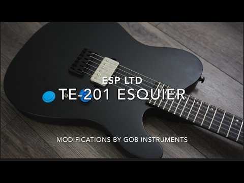 ESP LTD Modified Upgraded TE-201 Black Satin Telecaster Esquire image 12