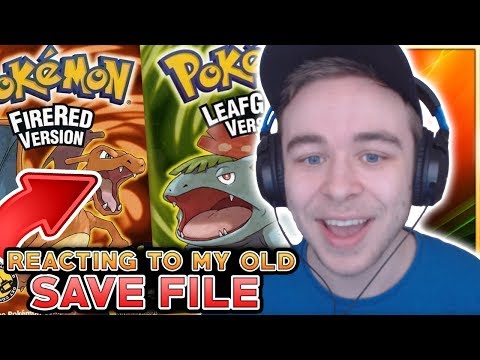 Reacting To My 12 Year Old Pokemon Fire Red & Leaf Green Save Files