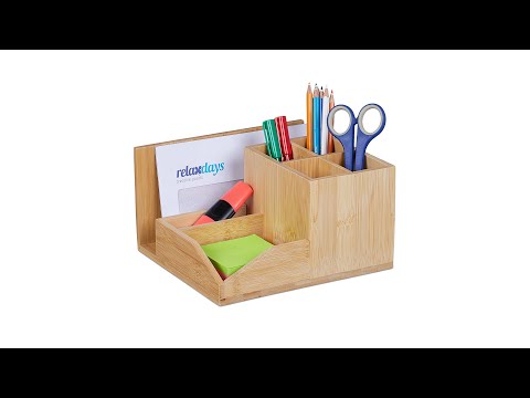 Schreibtisch Organizer Bambus Braun - Bambus - 21 x 11 x 19 cm