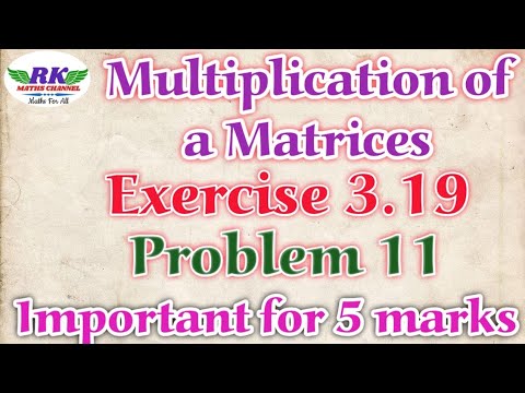 TN 10th Maths|Matrix|Multiplication of a matrices|Exercise 3.19|Problem 11|In Tamil