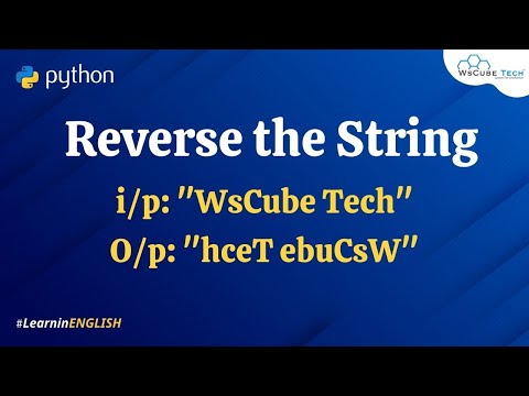 Python Program to Reverse a String using for loop English