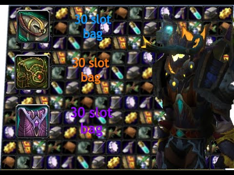Fastest way to make 3 different kinds slot bags in world of warcraft