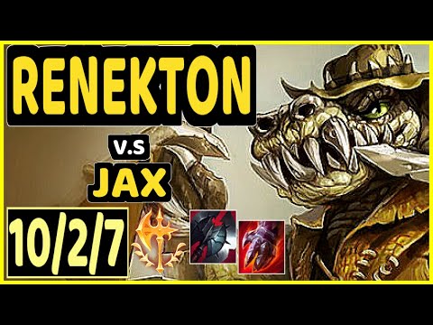 AYEL (RENEKTON) vs JAX - 10/2/7 KDA TOP CHALLENGER GAMEPLAY - BR