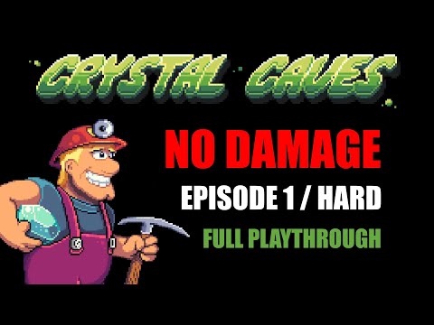Crystal Caves HD: Episode 1 - No Damage Playthrough (HARD)