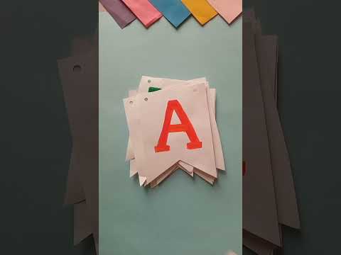 DIY Happy birthday Banner at home with paper #youtubeshorts #shorts #craftideas #birthdaybanner