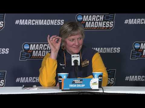 Toledo Coach Tricia Cullop, Quinesha Lockett, Sammi Mikonowicz post-game vs. Tennessee