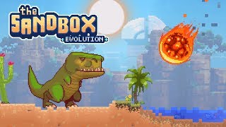 The Sandbox Evolution - Meteor Vs T-Rex! - Let's Play The Sandbox Evolution