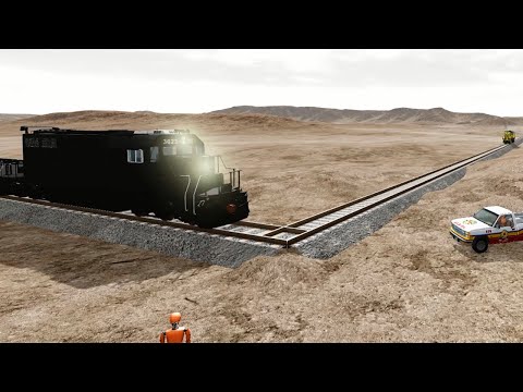 Trains vs 90 Degree Turn – BeamNG.Drive