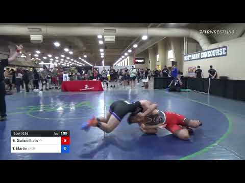 85 Kg Round Of 16 - Elijah Diakomihalis, New York Vs Tyson Martin, LaCrosse Area Wrestlers Fa9b