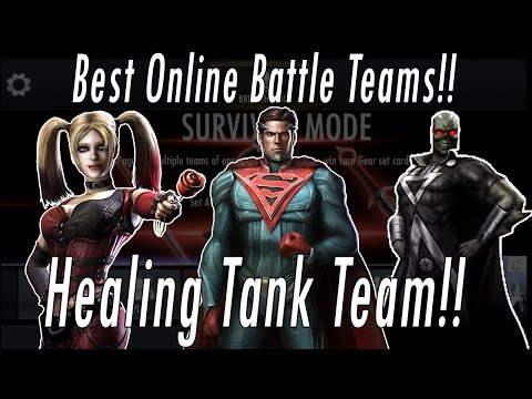 HUGE Health Tank Team -Best Healing Online Battle Team & Gear! Injustice Gods Characters I2 Superman