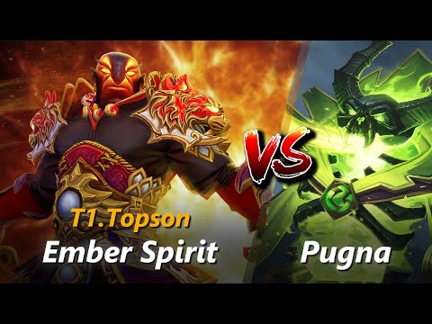 Topson mid Ember Spirit vs Pugna | First 10 minutes