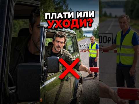 «С машины пятьсот». Самодельный шлагбаум на дороге к озеру 🚧 #automobile #юмор #Стас #Петрович