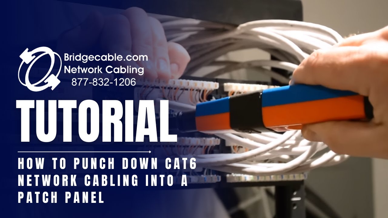 How to Punch Down CAT6 Network Cabling into a Patch Panel | BridgeCable.com