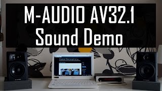 Video thumbnail for M-Audio AV32.1 Sound Demo by DSAUDIO.review