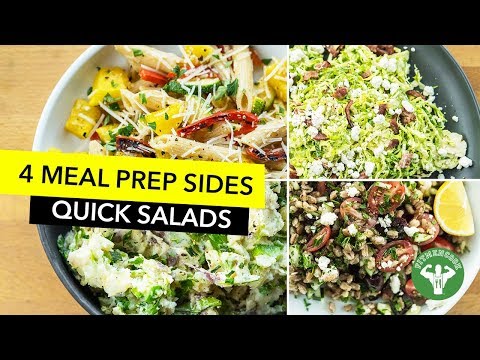 4 Meal Prep Side Salads / 4 Ensaladas para Almuerzo