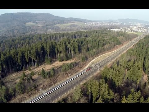 Trains  From The Air - Rupperswil Zug, trainfart, train