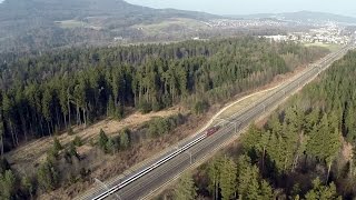 preview picture of video 'Trains  From The Air - Rupperswil Zug, trainfart, train'