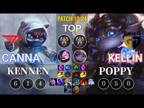 T1 Canna Kennen vs GEN Kellin Poppy Top - KR Patch 10.24