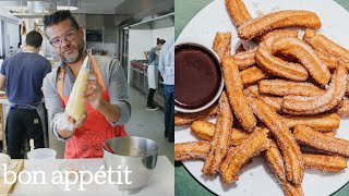 Rick Makes Churros with Chocolate Sauce, Mexico-Style | From the Test Kitchen | Bon Appetit
