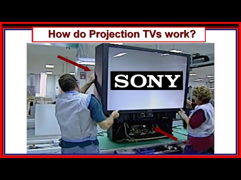 How did SONY Make REAR SCREEN PROJECTION TV? (television technology history electronics VIDEO Japan)