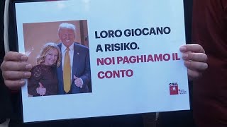 Roma'da İtalya'nın 2026 bütçe planlarına karşı ulusal greve yüzlerce kişi katıldı