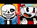 Sans VS Cuphead Sprite Battle Animation