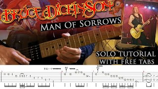 How to play Adrian Smith&#39;s solos #36 Man Of Sorrows (with tablatures and backing tracks)