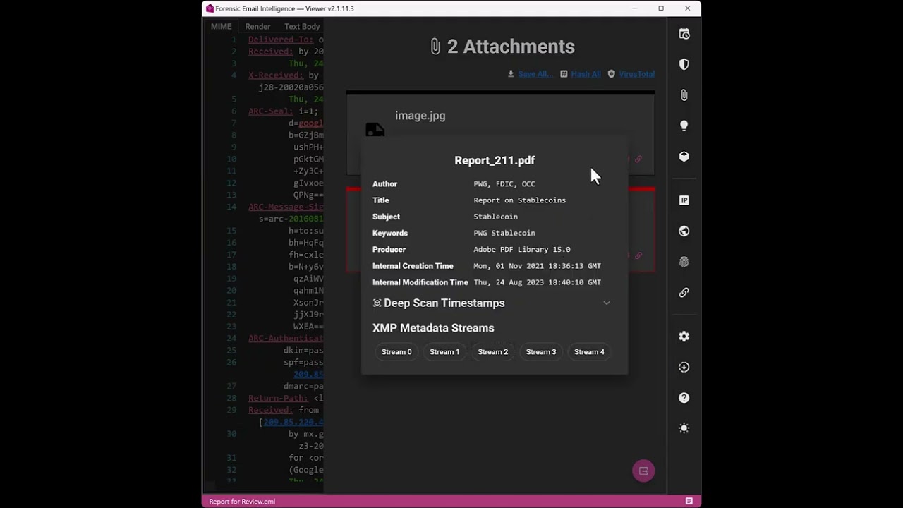 Forensic Email Intelligence 2.11 Walkthrough