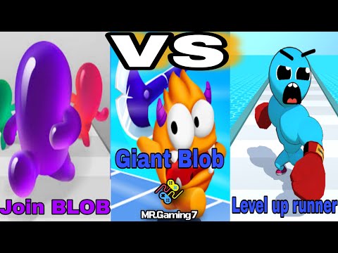 Level Up Runner VS Blob And Giant VS Join Blob Clash 3D in New Level Gameplay  IOS, Android
