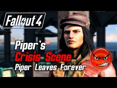 Fallout 4 - Piper's Crisis Scene (Piper Leaves Due to Low Approval)