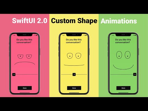 SwiftUI 2.0 Custom Shapes Animation - Animated Ratings View - SwiftUI Tutorials