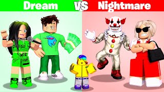 Roblox DREAM Family vs NIGHTMARE Family 😴🤡