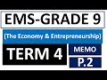 2025 EMS GRADE 9 P 2 MEMO TERM 4 EMS THUNDEREDUCGRADE EMS NOVEXAMS The Economy Entrepreneurship