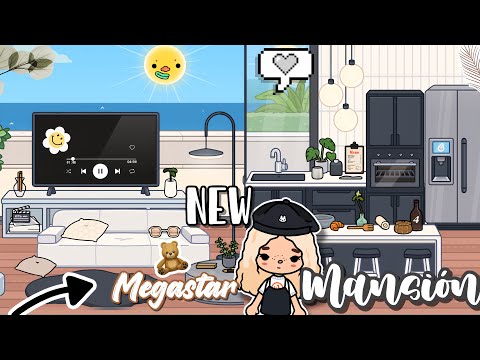 NEW BIG MEGASTAR MANSION Aesthetic Design🧸✨Toca Boca House Ideas NEW UPDATE |House TocaLifeWorld