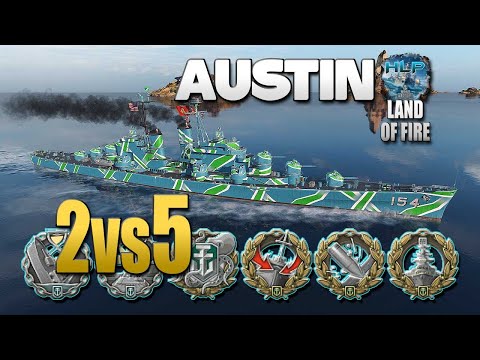 Cruiser Austin, 2vs5 - World of Warships