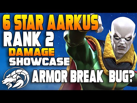 Possible Kabam Bug 6 Star Rank 2 Vision Aarkus Gameplay And Damage | Marvel Contest Of Champions