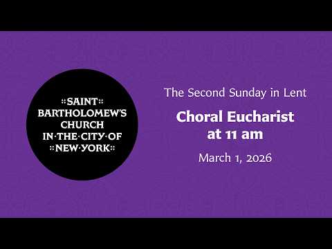 The Second Sunday in Lent | Eucharist at 11 am