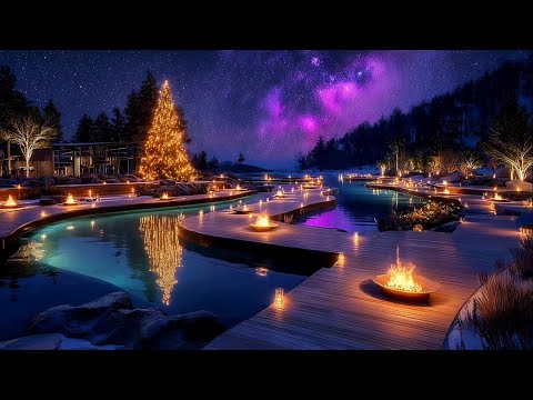 Cozy Night Ambience | Soft Piano & Nature Sounds for deep relax | Christmas Ambience (NO MIDDLE ADS)