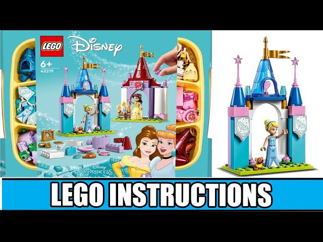 Vídeo relacionado con LEGO 43219 Disney Princess Castillos Creativos, Juguete de Construcción con Mini Muñecas de Bella y Cenicienta, Juego Portátil con Caja de Almacenamiento, Regalos para Niñas y Niños