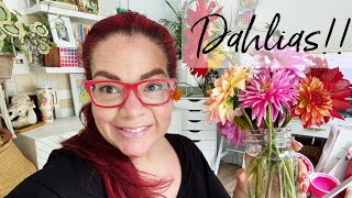 Loose Watercolor Dahlias - Step by Step!
