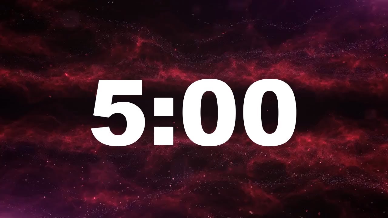 5 Minute Epic Youth Group Countdown Timer - Motion Graphic Red