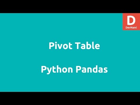 Python Pandas Pivot Table