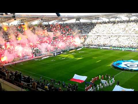 Oprawa kibiców Legii Warszawa przed meczem z Wisłą Kraków 30 04 2017