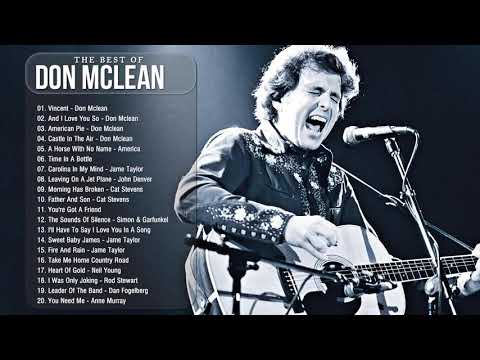 Don Mclean Greatest Hits - Best Don Mclean Songs - Don Mclean Folk Rock Country Songs With Lyrics