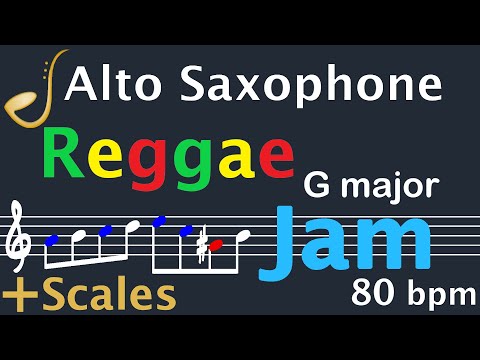 Alto Saxophone Reggae Backing Track Jam in G Major | Improvisation