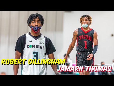 Robert Dillingham drops 20! #4 Combine Academy vs #6 Burlington School & UNCW commit Jamarii Thomas